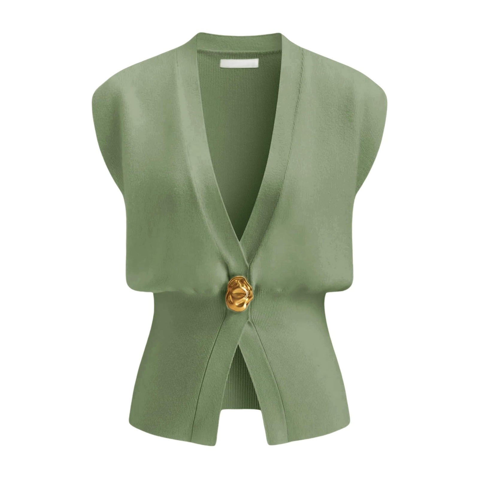 DAISY™ – Elegant V-Neck Button-Front Vest Top - Maison Léa & Lou