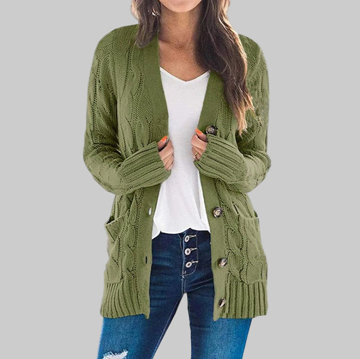 REMEDY™ - Casual Long Sleeve Button Down Cardigan - Maison Léa &amp; Lou