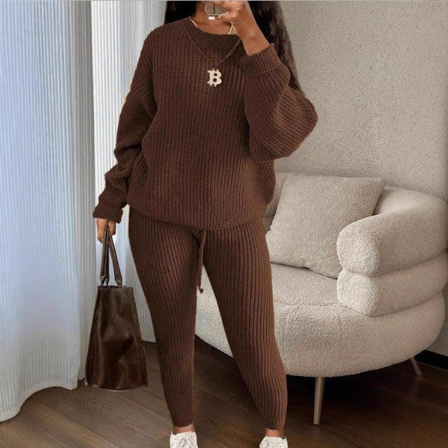 TAMA™ - Cozy Long Sleeve Sweater and Drawstring Pants Set