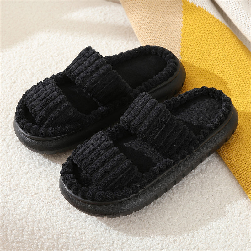 SIRA™ – Cozy Fluffy Open-Toe Home Slippers - Maison Léa &amp; Lou