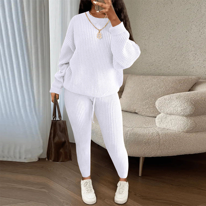 TAMA™ - Cozy Long Sleeve Sweater and Drawstring Pants Set