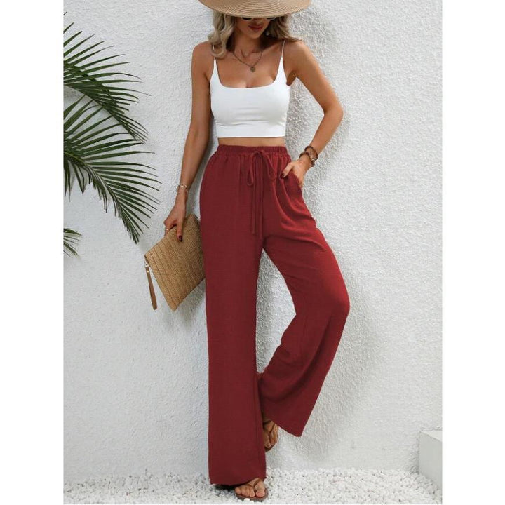 FISHA™ – Classic High Waist Wide Leg Trousers - Maison Léa &amp; Lou