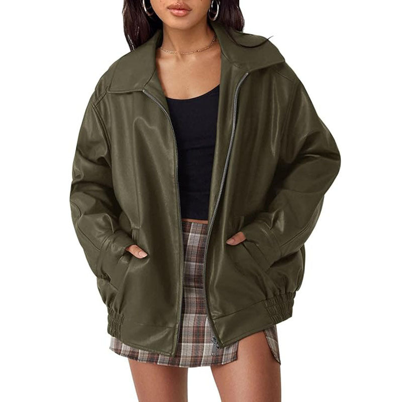 ANNETTE™ – Modern Oversized Vintage Inspired Biker Jacket - Maison Léa & Lou