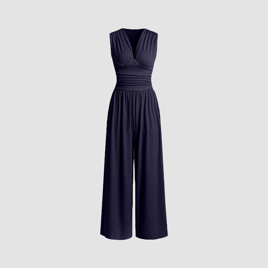 MARLOWE™ – Elegant Ruched Casual Jumpsuit