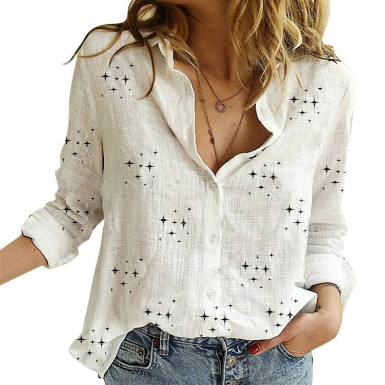 Sandra™ | Classic Printed Blouse - Maison Léa &amp; Lou