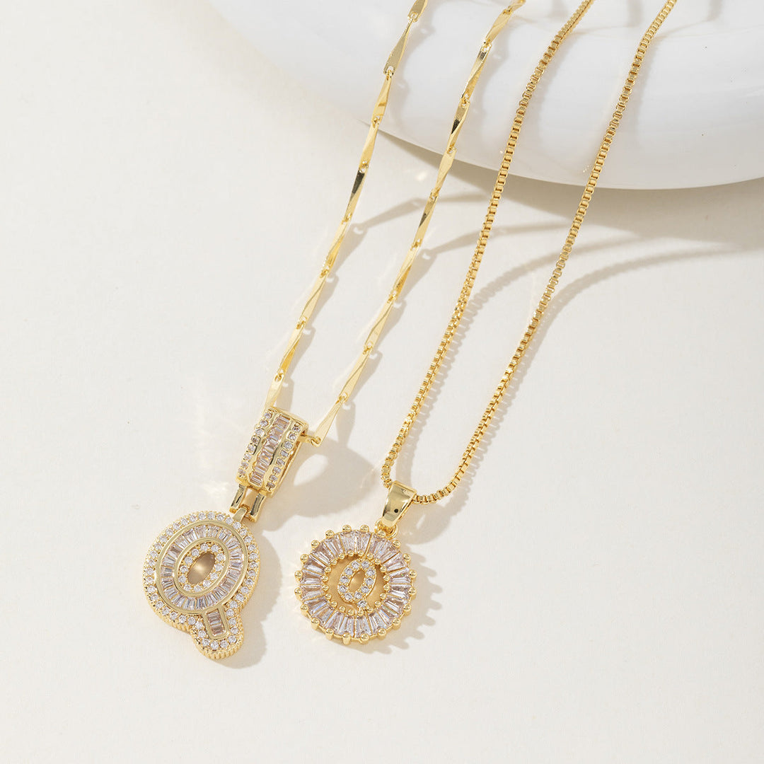AISHA™ - Elegant 2-Pack Initial Letter Pendant Necklaces - Maison Léa &amp; Lou