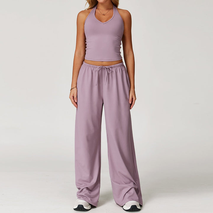 ARAYA™ - Casual Crop Tank Top and Wide Leg Pants Set