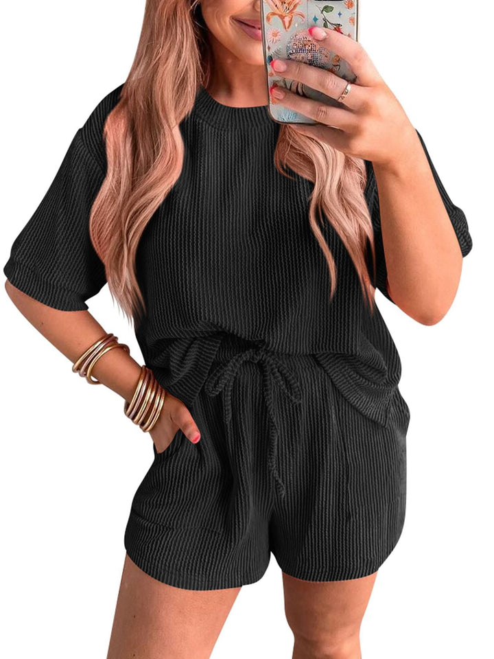 LAYLANI™ - Casual Summer Lounge Sweatshirt and Shorts Co-Ord - Maison Léa &amp; Lou