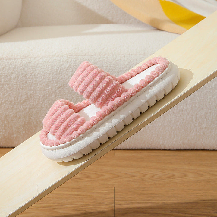 SIRA™ – Cozy Fluffy Open-Toe Home Slippers - Maison Léa &amp; Lou