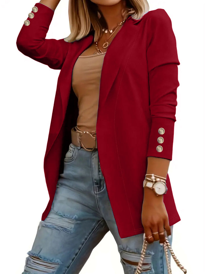ODIN™ - Casual Long Sleeve Open Front Blazer - Maison Léa &amp; Lou