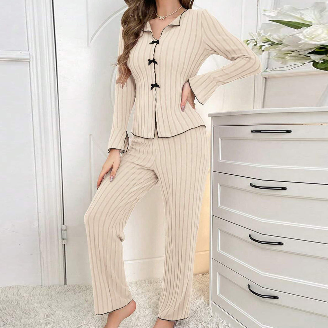 Kenzie™ - Chic V-Neck Top &amp; Pants Loungewear Set - Maison Léa &amp; Lou