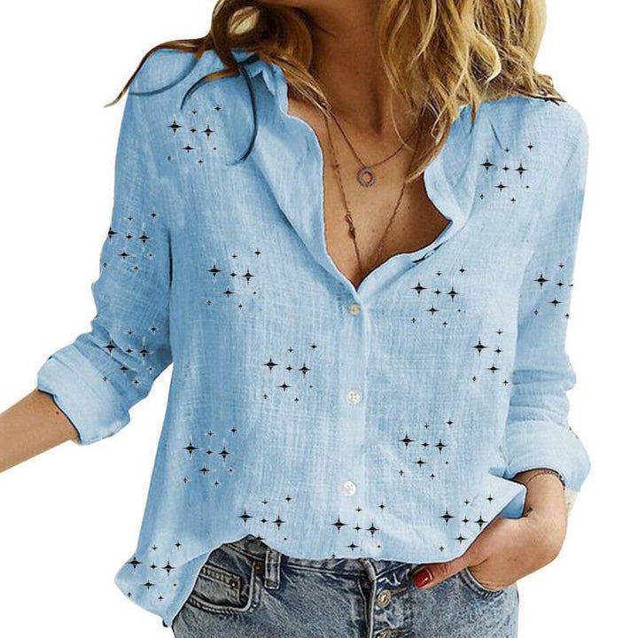 Sandra™ | Classic Printed Blouse - Maison Léa &amp; Lou