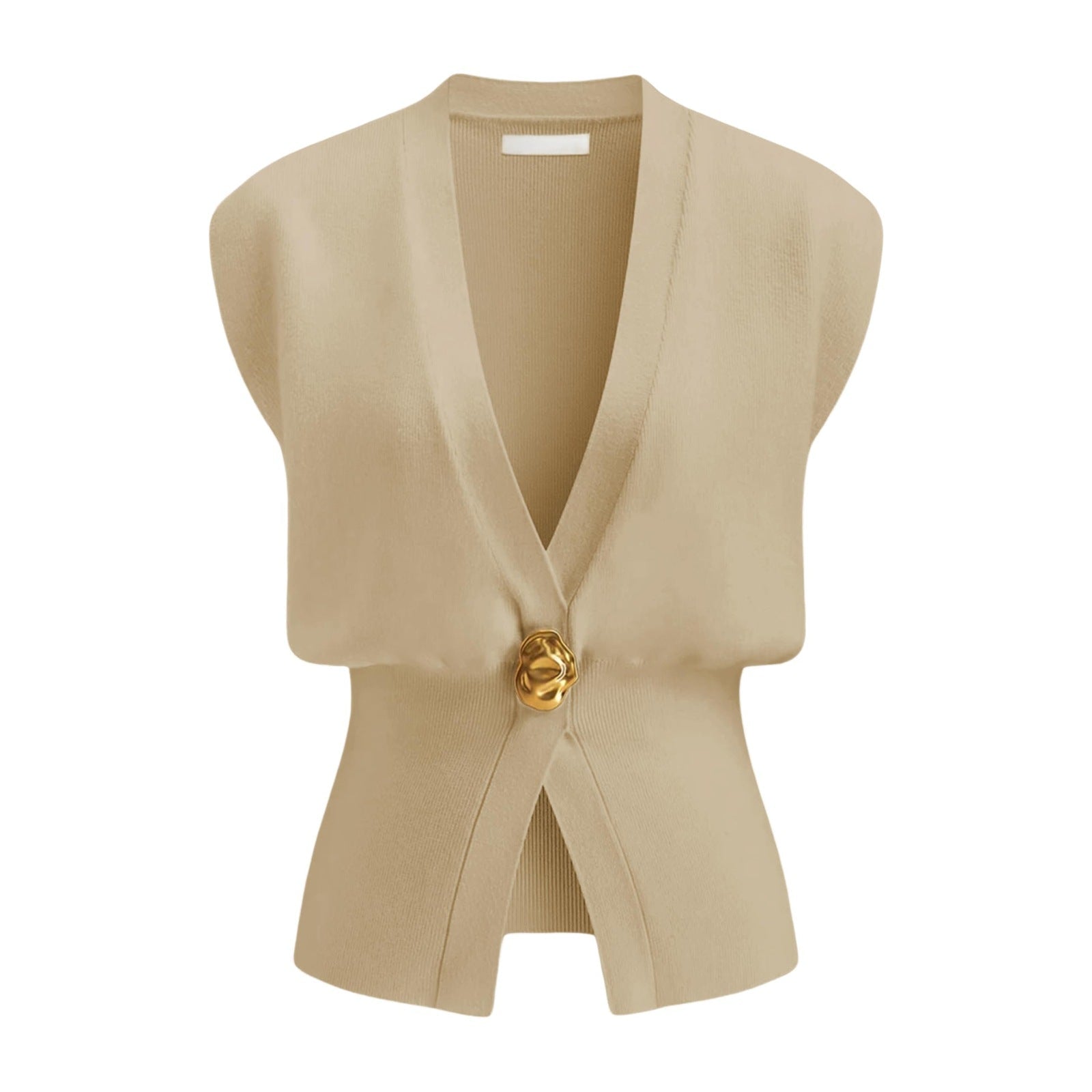 DAISY™ – Elegant V-Neck Button-Front Vest Top - Maison Léa & Lou