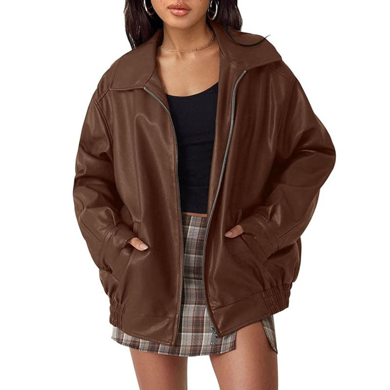 ANNETTE™ – Modern Oversized Vintage Inspired Biker Jacket - Maison Léa & Lou