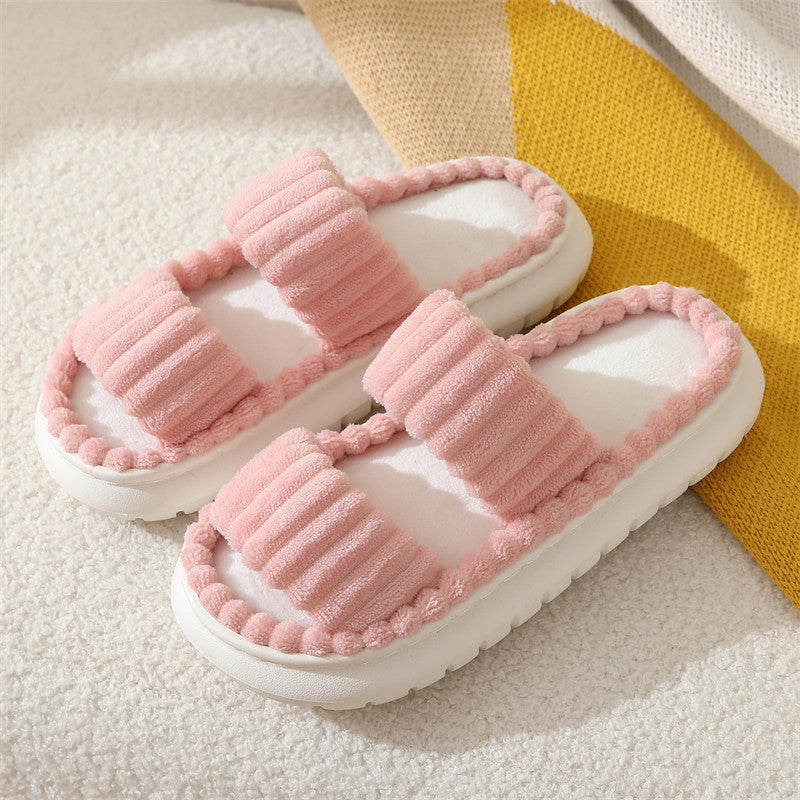 SIRA™ – Cozy Fluffy Open-Toe Home Slippers - Maison Léa &amp; Lou