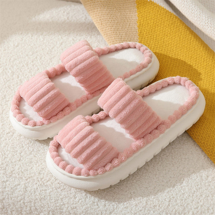 SIRA™ – Cozy Fluffy Open-Toe Home Slippers - Maison Léa &amp; Lou