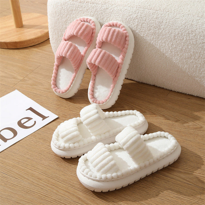 SIRA™ – Cozy Fluffy Open-Toe Home Slippers - Maison Léa &amp; Lou