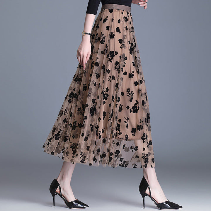 ADELINE™ – Chic Floral Midi Skirt - Maison Léa &amp; Lou