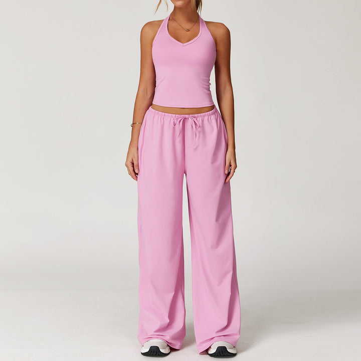 DINGDING™ - Casual Crop Tank Top and Wide Leg Pants Set