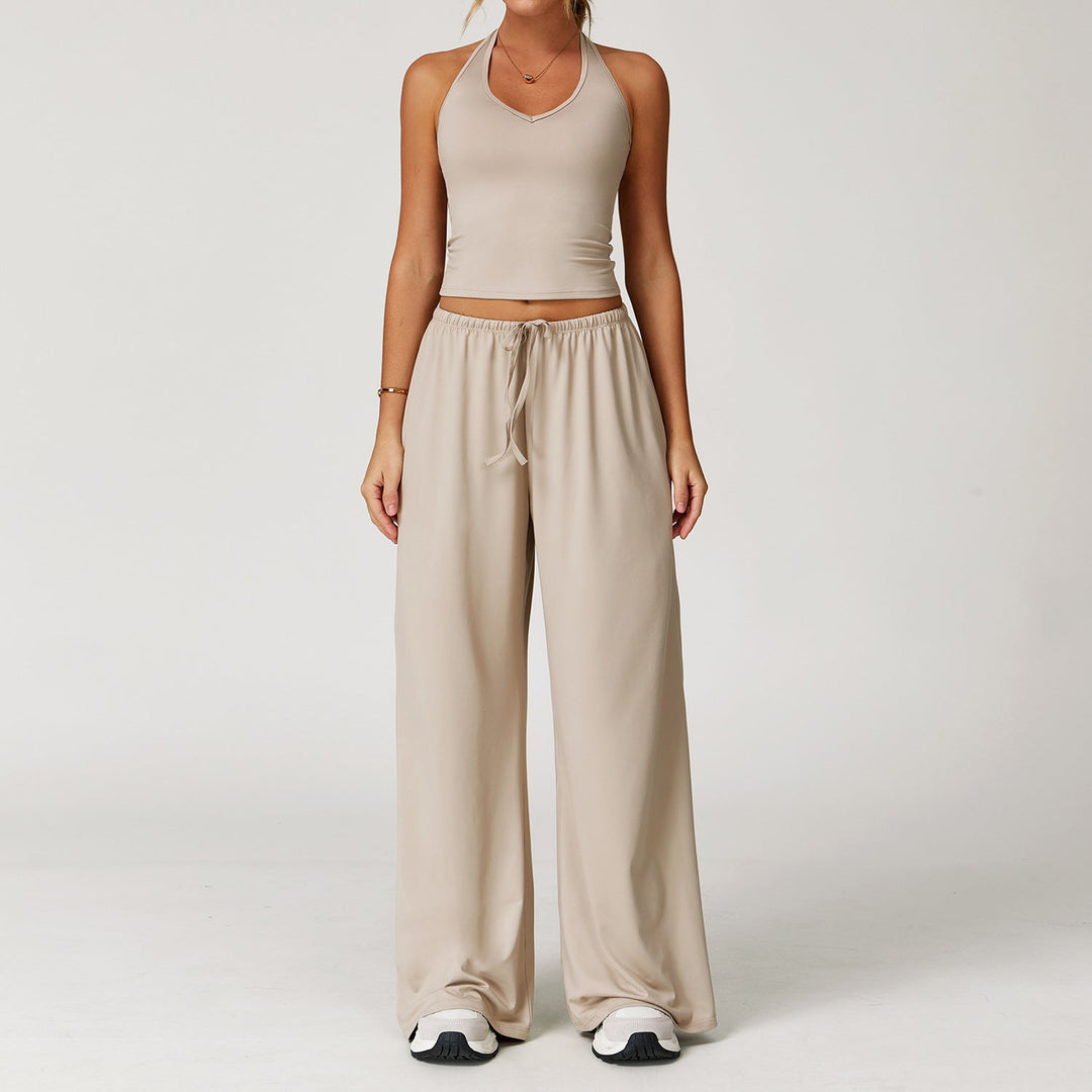 DINGDING™ - Casual Crop Tank Top and Wide Leg Pants Set