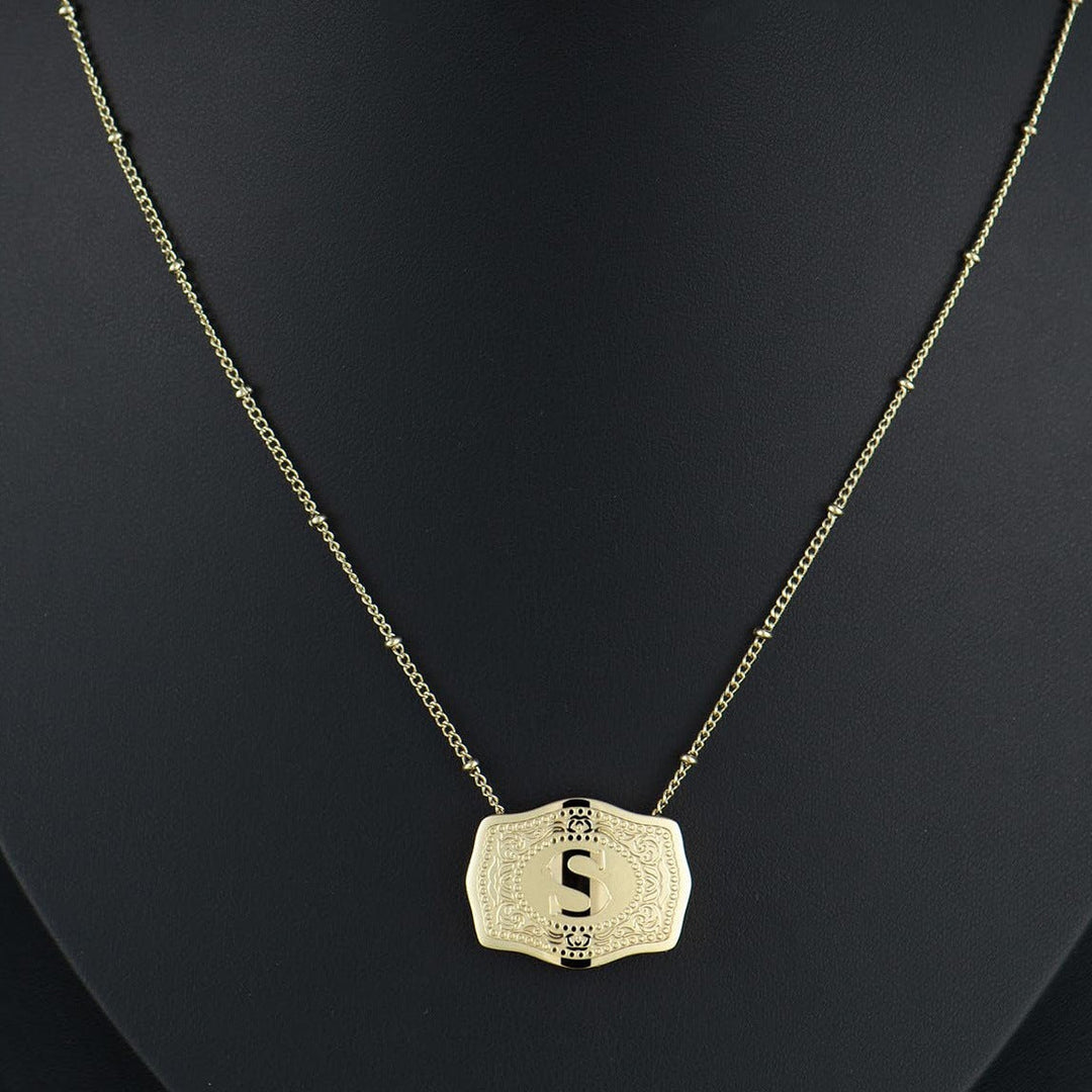 CINDY™ - Sleek Initial Letter Pendant Necklace - Maison Léa &amp; Lou