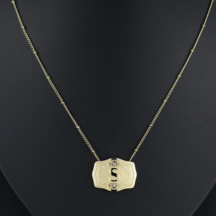 CINDY™ - Sleek Initial Letter Pendant Necklace - Maison Léa &amp; Lou