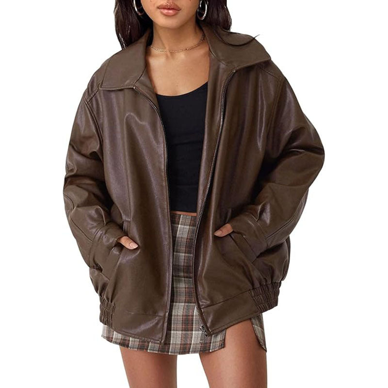 ANNETTE™ – Modern Oversized Vintage Inspired Biker Jacket - Maison Léa & Lou
