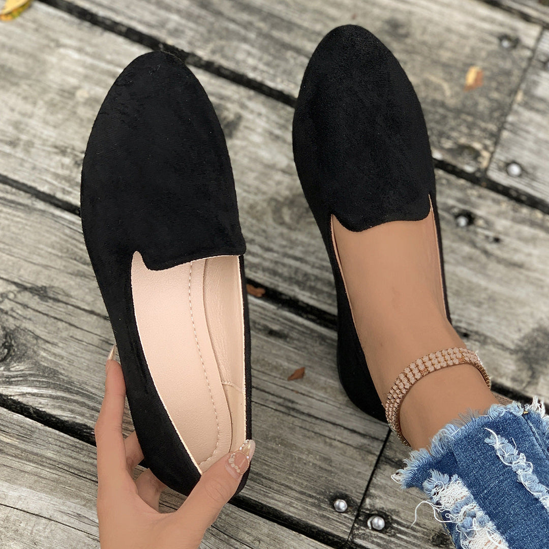 TARA™ - Simple Solid Color Pointed Toe Flat Shoes - Maison Léa &amp; Lou
