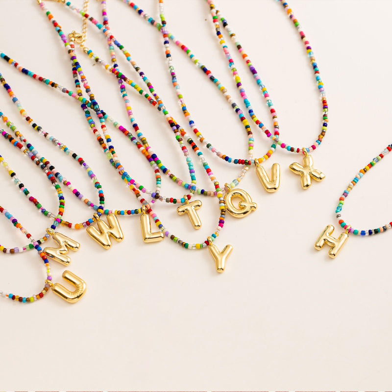 MACY™ - Colorful Bubble Letter Necklace - Maison Léa & Lou