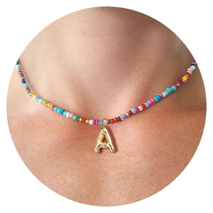 MACY™ - Colorful Bubble Letter Necklace - Maison Léa &amp; Lou