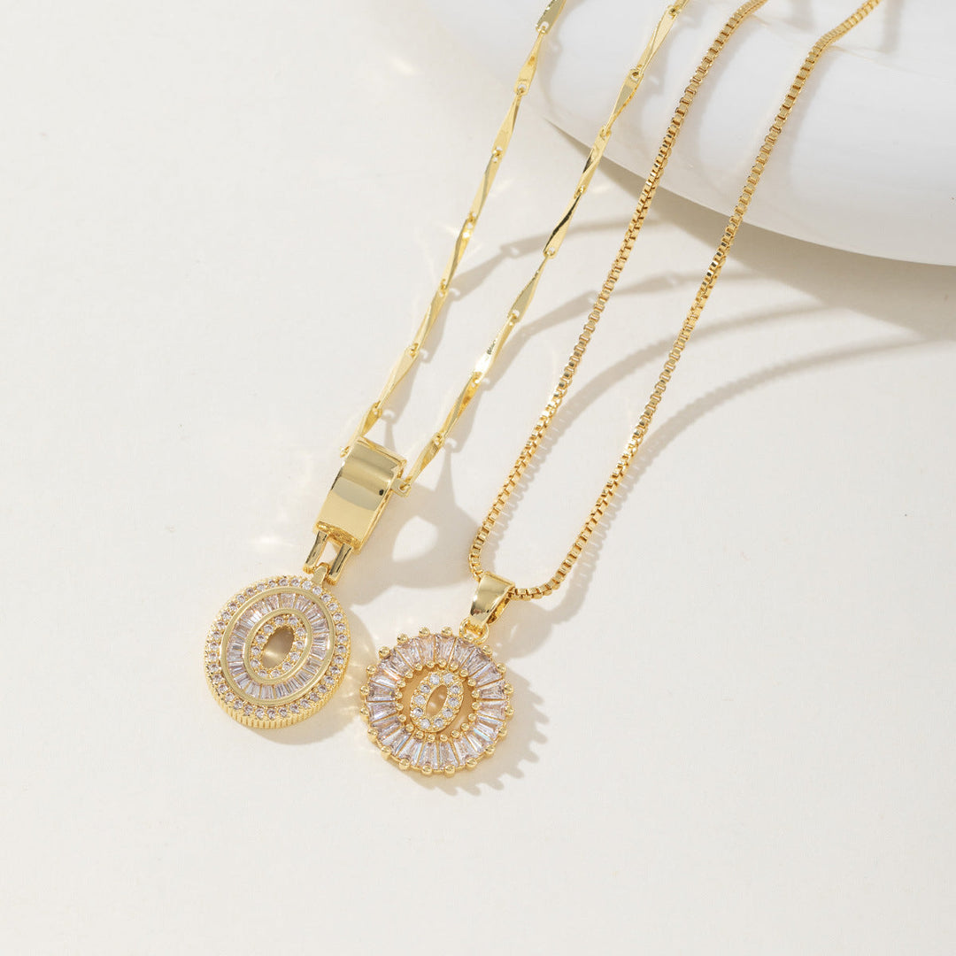 AISHA™ - Elegant 2-Pack Initial Letter Pendant Necklaces - Maison Léa &amp; Lou