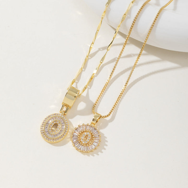 AISHA™ - Elegant 2-Pack Initial Letter Pendant Necklaces - Maison Léa &amp; Lou