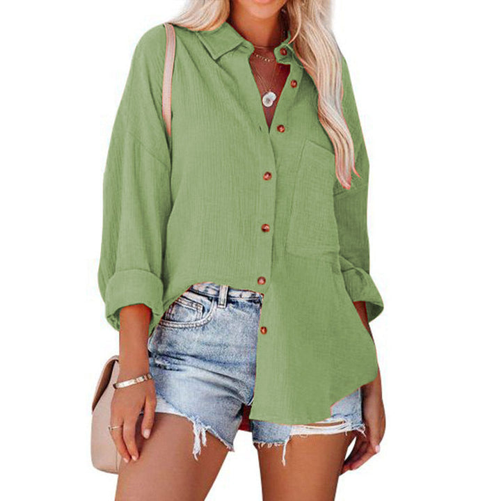 WOLLY™ | Casual Button Down Long Sleeve Blouse - Maison Léa &amp; Lou