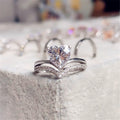 ALINE™ – Radiant Heart Silver Ring - Maison Léa & Lou