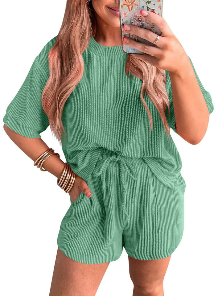 LAYLANI™ - Casual Summer Lounge Sweatshirt and Shorts Co-Ord - Maison Léa &amp; Lou