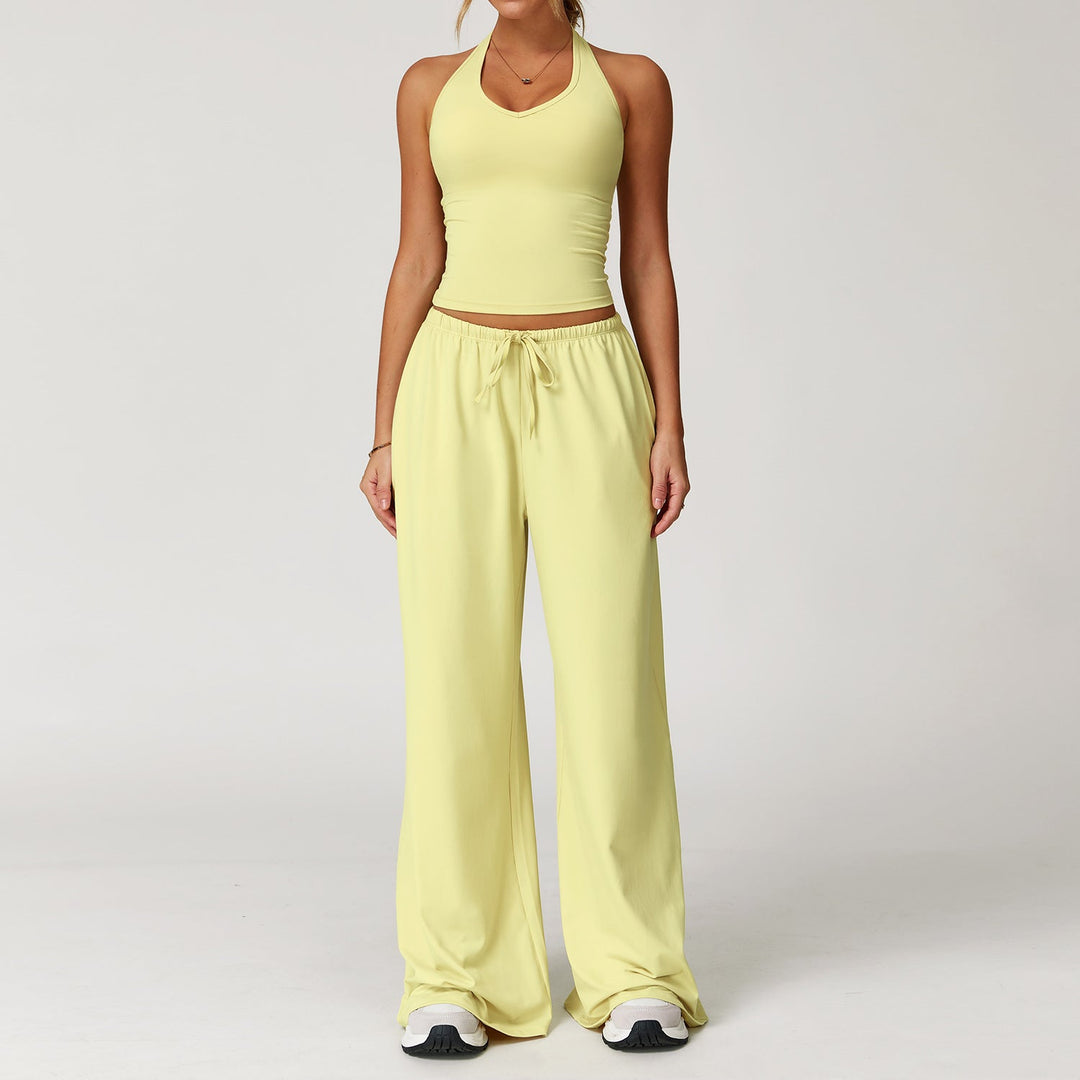 ARAYA™ - Casual Crop Tank Top and Wide Leg Pants Set