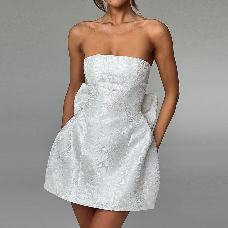 CAROLINE™ - Elegant Strapless A-Line Tube Dress for Summer & Dating - Maison Léa & Lou