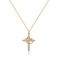 CLARISSE™ – Classic Cross & Crown Necklace - Maison Léa & Lou