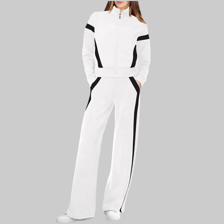 QASU™ - Casual Long Sleeve Top and Sweatpants Set - Maison Léa &amp; Lou