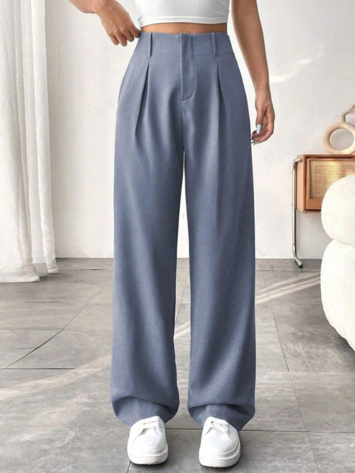 BELISIMA™ – Elegant Pleated Wide-Leg Office Trouser - Maison Léa &amp; Lou