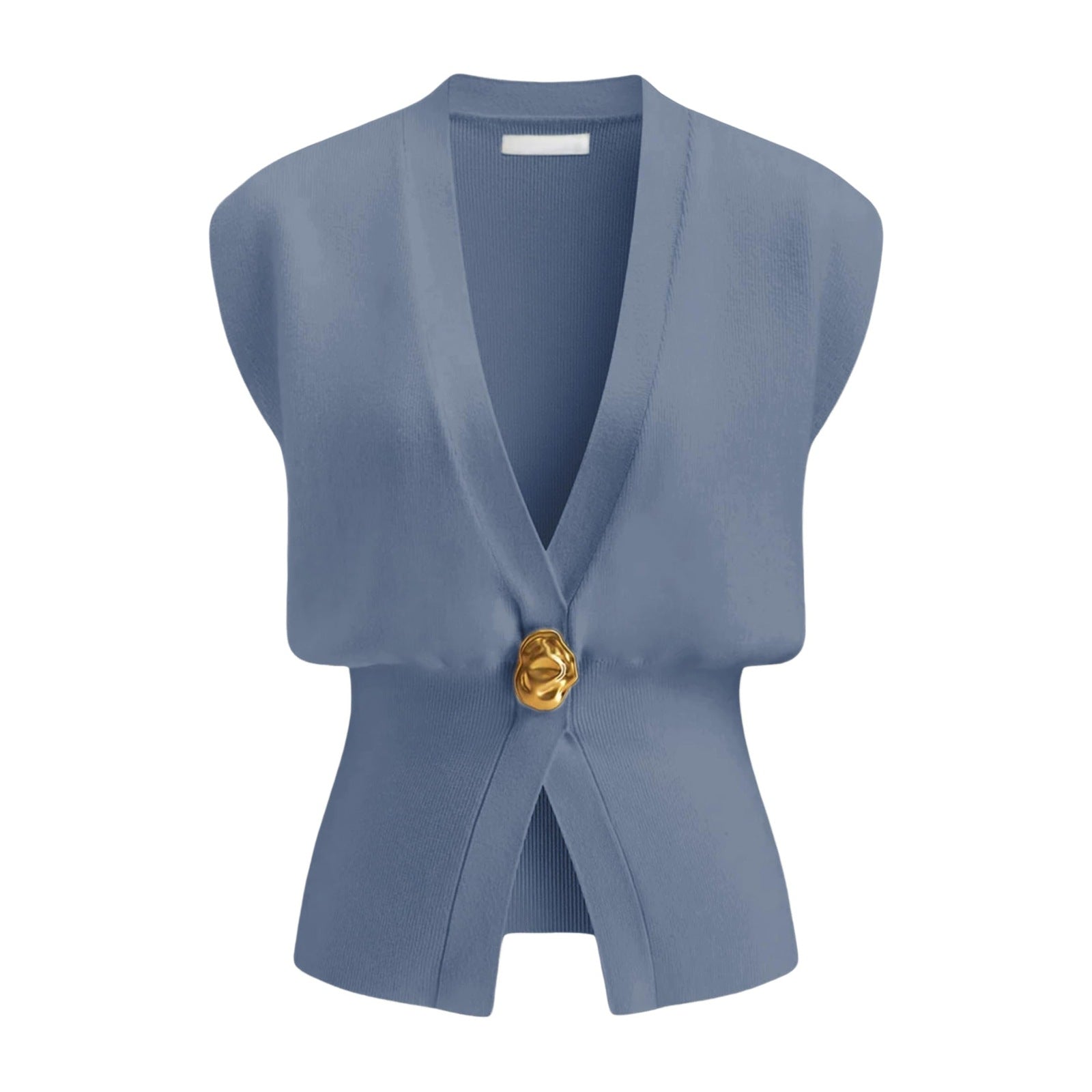 DAISY™ – Elegant V-Neck Button-Front Vest Top - Maison Léa & Lou