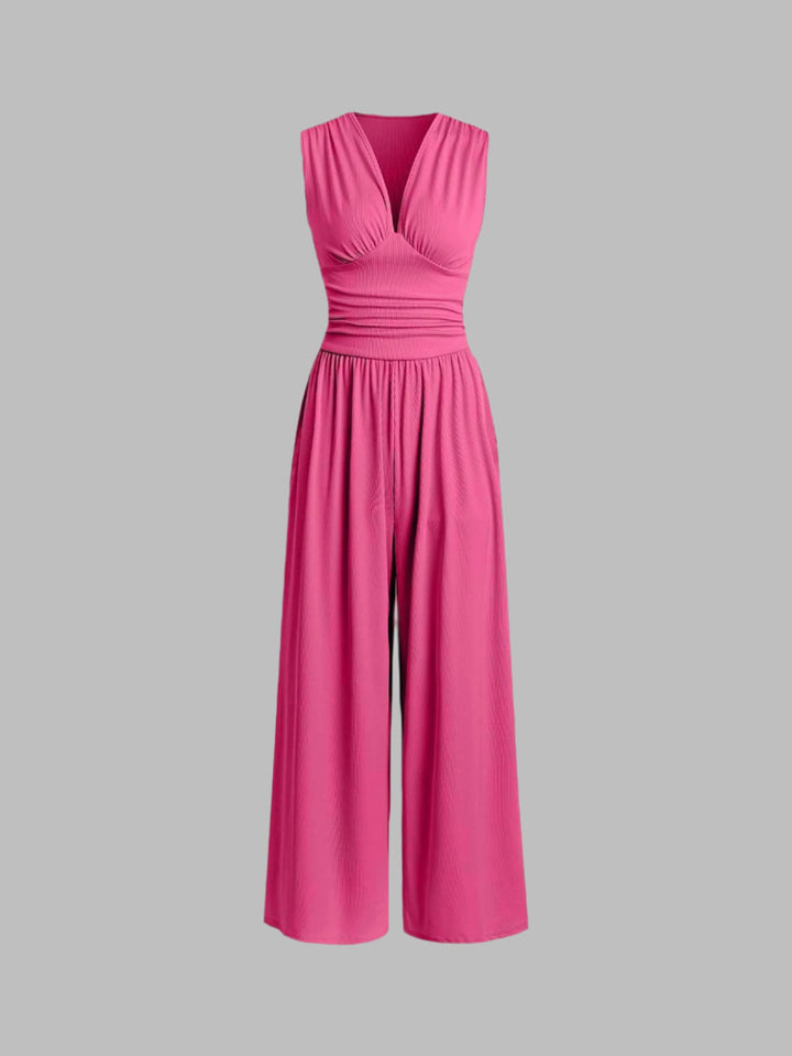 CHARITY – Chic Sleeveless Wide-Leg Jumpsuit