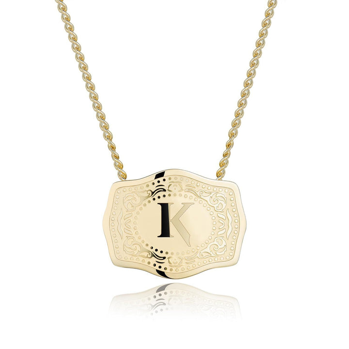 CINDY™ - Sleek Initial Letter Pendant Necklace - Maison Léa &amp; Lou