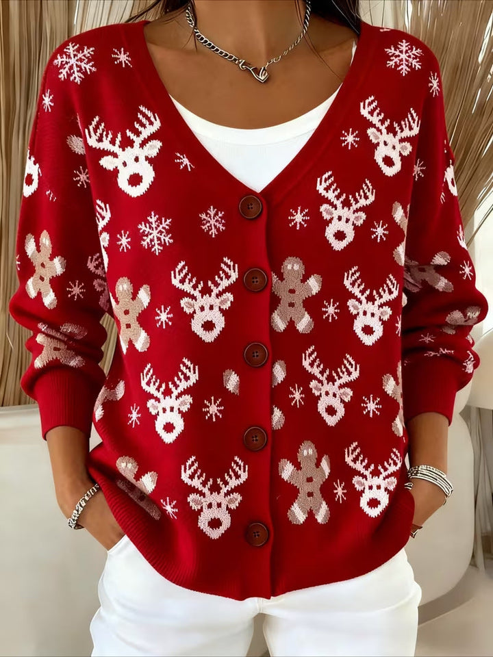 RedNose™ | Reindeer Fair Isle Cardigan - Maison Léa &amp; Lou
