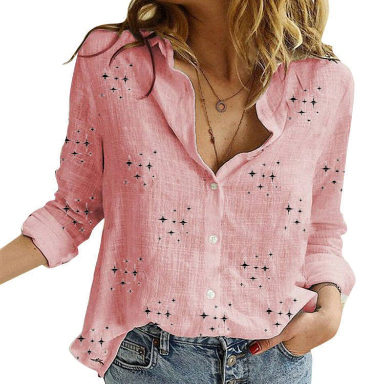 Sandra™ | Classic Printed Blouse - Maison Léa &amp; Lou