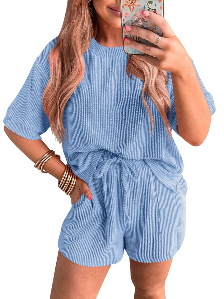 LAYLANI™ - Casual Summer Lounge Sweatshirt and Shorts Co-Ord - Maison Léa &amp; Lou