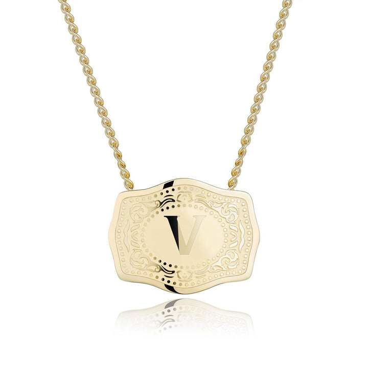CINDY™ - Sleek Initial Letter Pendant Necklace - Maison Léa &amp; Lou