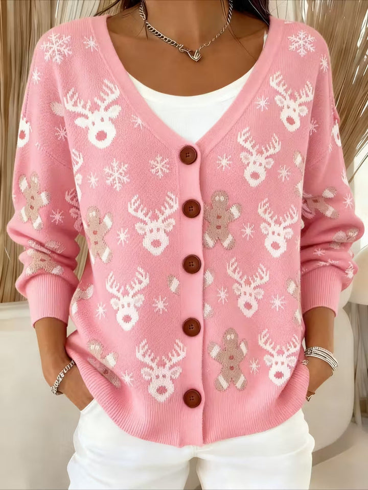 RedNose™ | Reindeer Fair Isle Cardigan - Maison Léa &amp; Lou