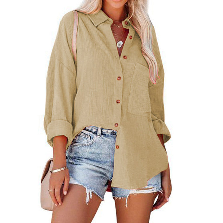 WOLLY™ | Casual Button Down Long Sleeve Blouse - Maison Léa &amp; Lou