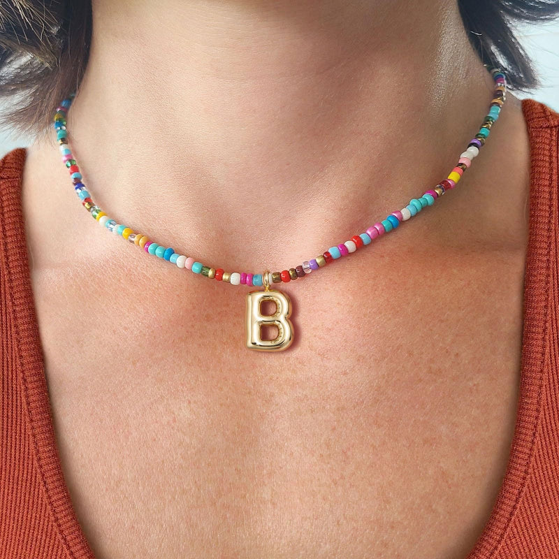 MACY™ - Colorful Bubble Letter Necklace - Maison Léa &amp; Lou
